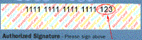 MasterCard Security Code Printed on Back of Card