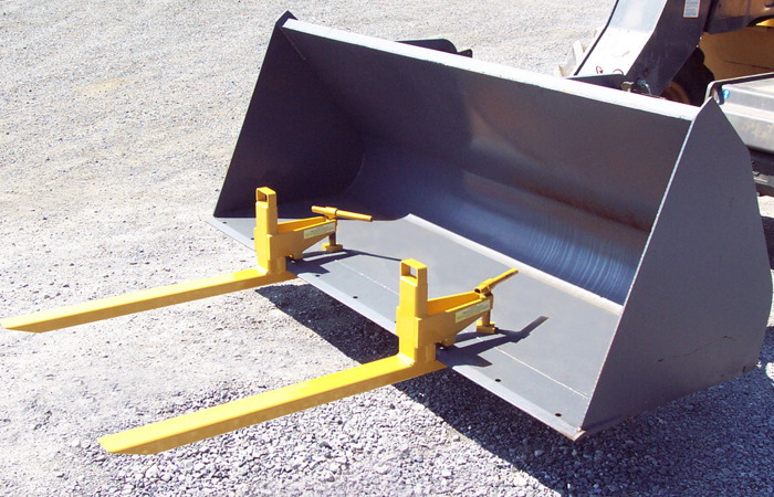 Ag Industrial Earth And Turf Clamp On Bucket Forks